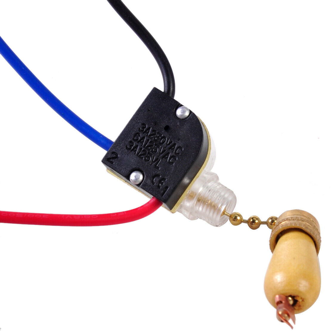 On/Off Ceiling Fan Pull Chain Cord Switch Control Replacement Wall Light Lamp Li