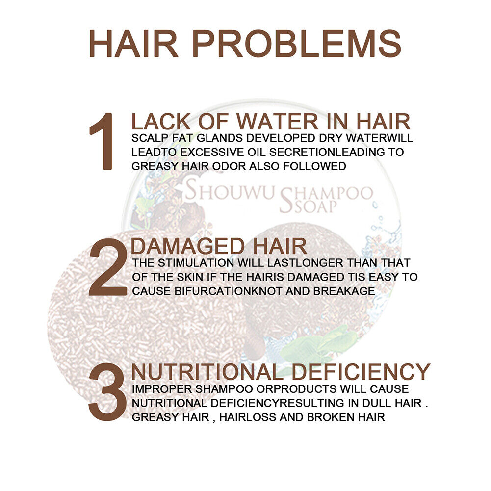 Hair Darkening Shampoo Soap Natural Plant Extract Essence Mild Formula Soap