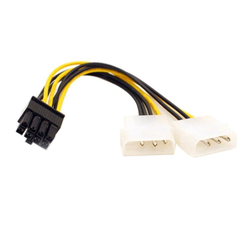 10pcs/set 8Pin To Dual 4Pin Video Card Power Cord Graphics Card Power Cable 20cm