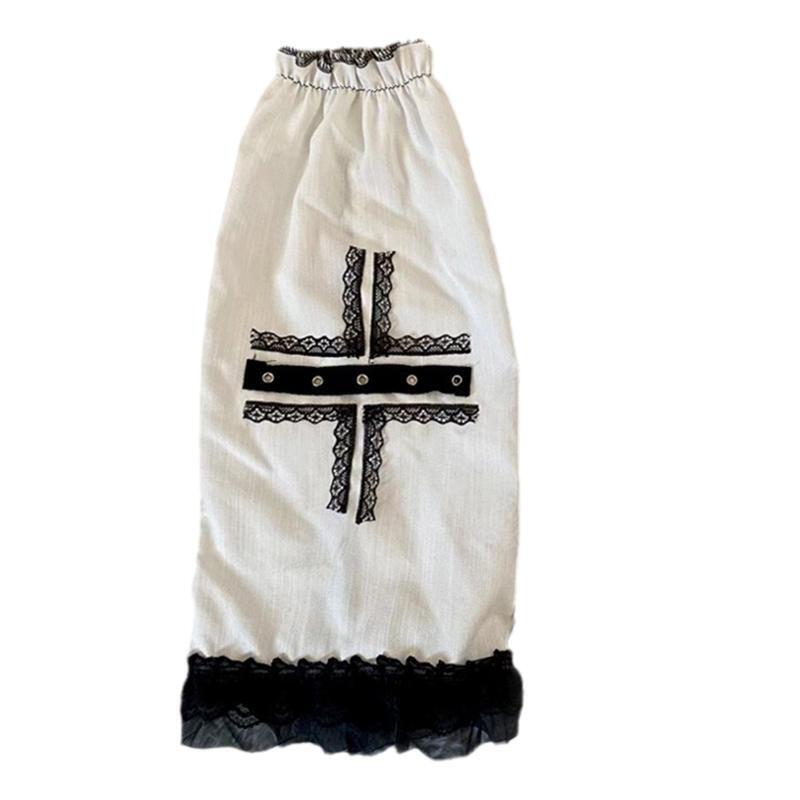 Gothic Cross Women Socks Sleeve Leg Warmers Foot Cover Thigh High Loose Stocking