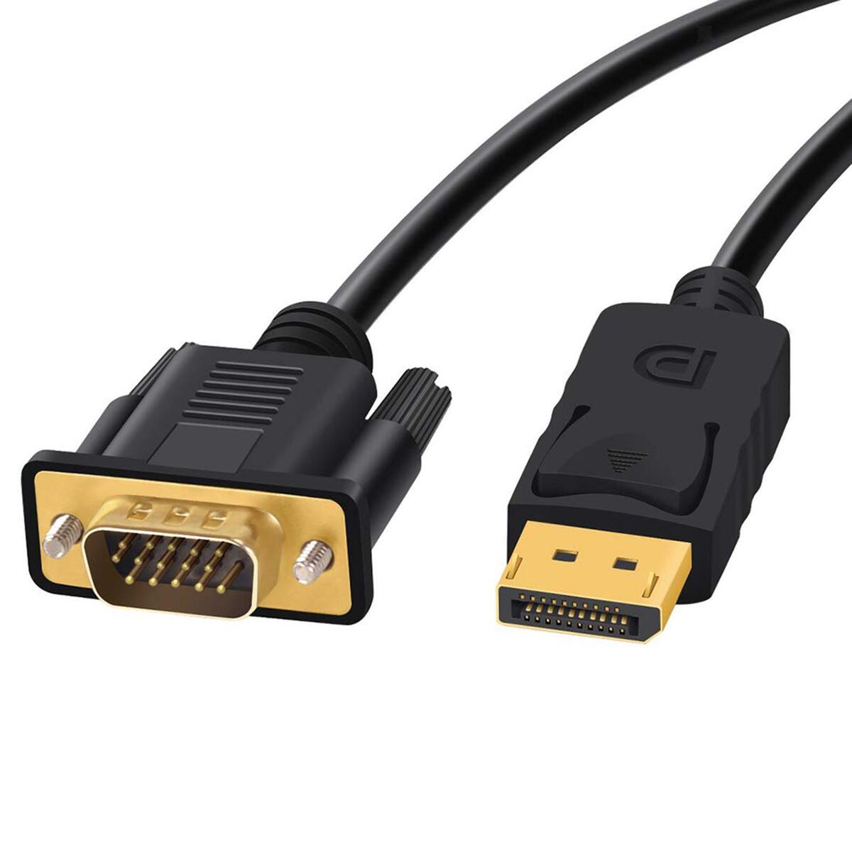 DP to VGA Adapter DP to VGA Cable Male to Male for Monitor Laptop