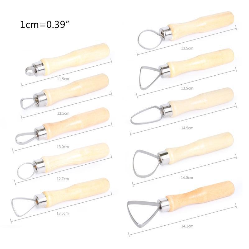 10Pcs DIY Pottery Clay Sculpting Tools Ceramic Carving Set Sculpture Loop Shaper
