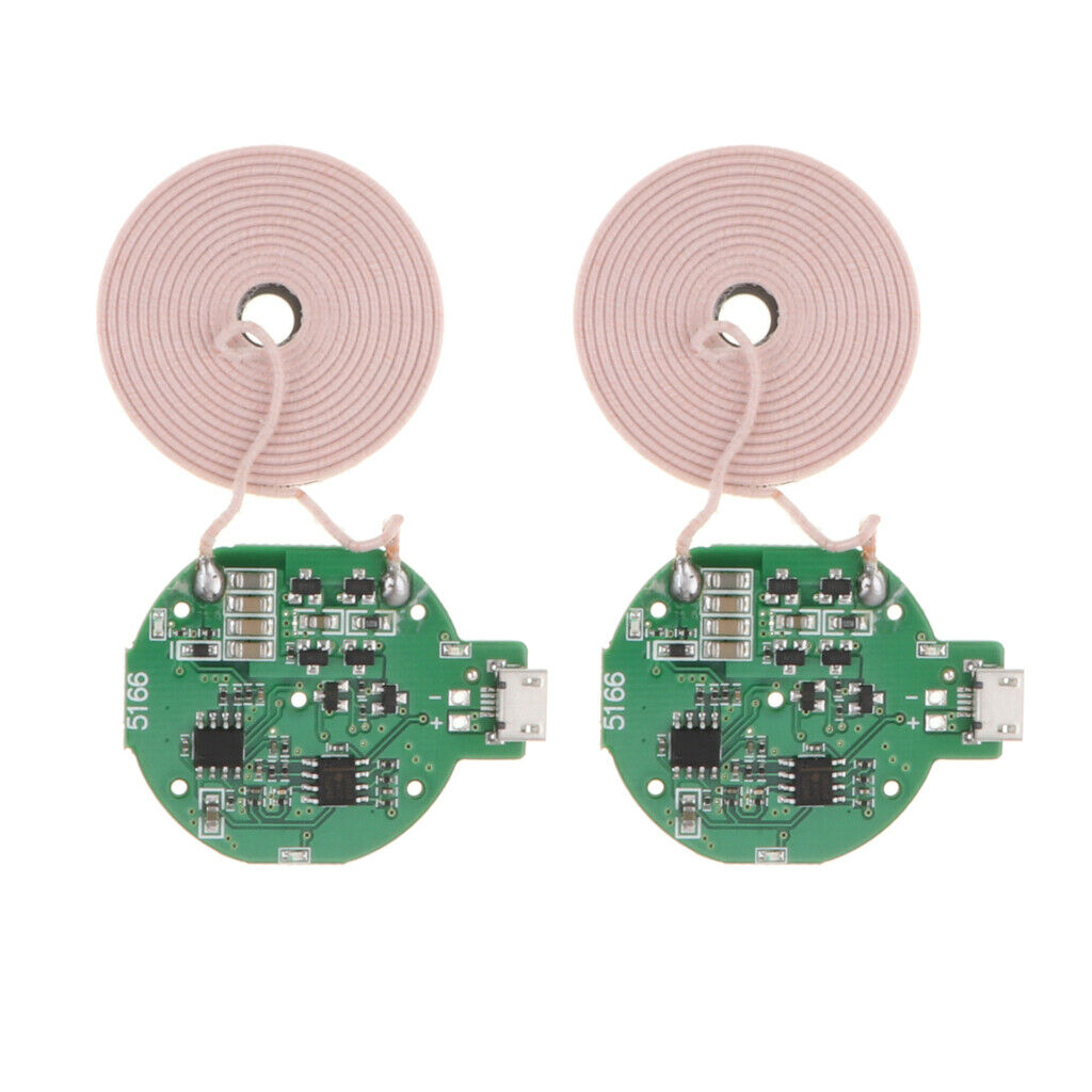 2x Qi Wireless Charger  Circuit Board w Coil  Qi-enabled Device