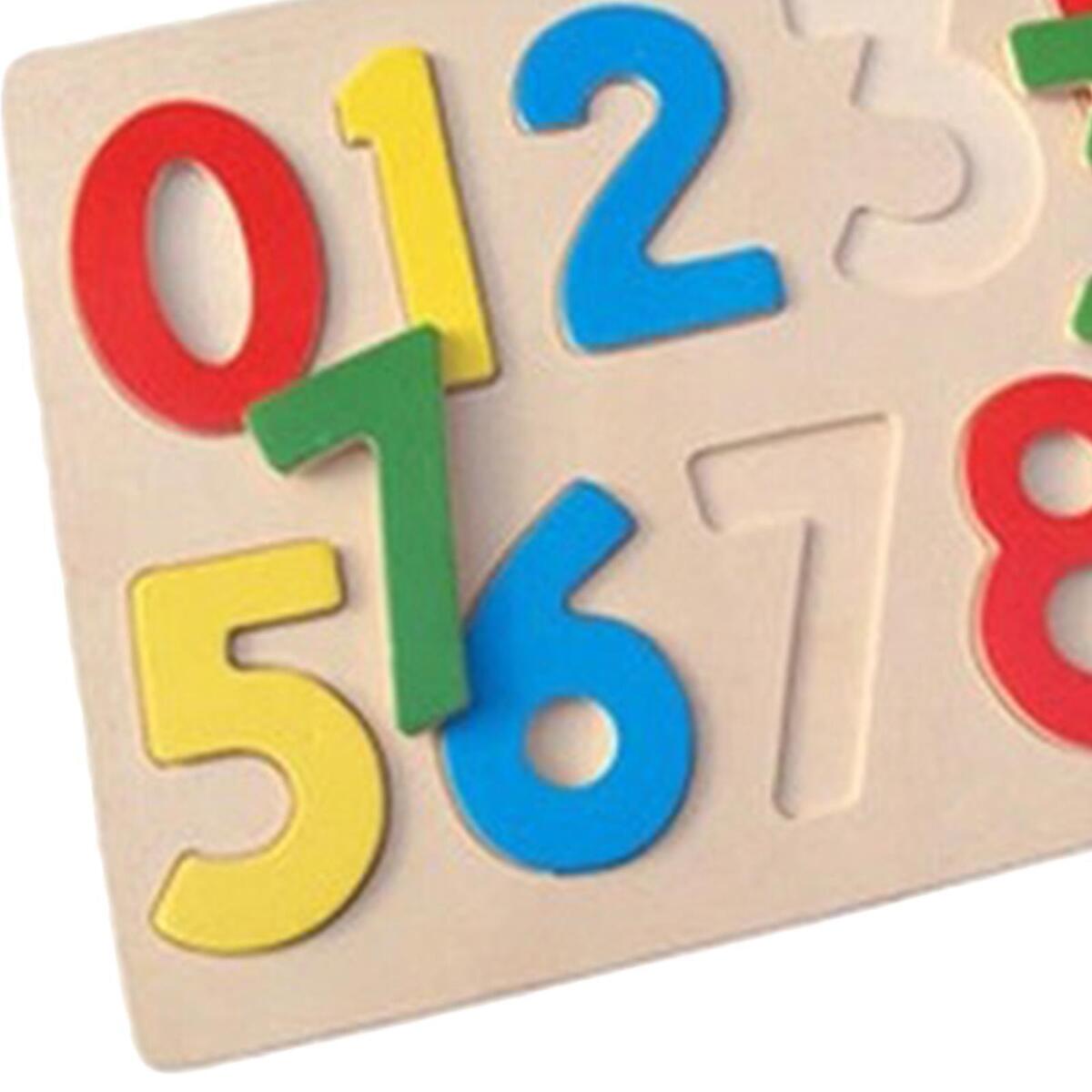 Wooden Number Puzzle for Toddlers 0-9 Puzzles Board for Preschools  and