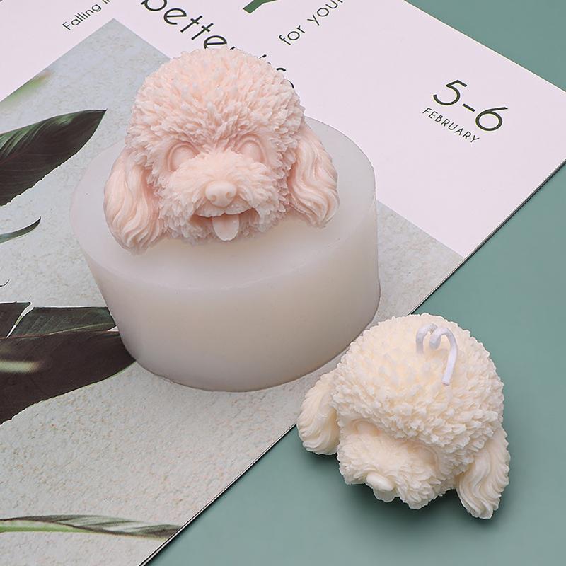 Cute Dog Head Mold Craft Cake Chocolate Clay Soap Decorating Family Safe Home