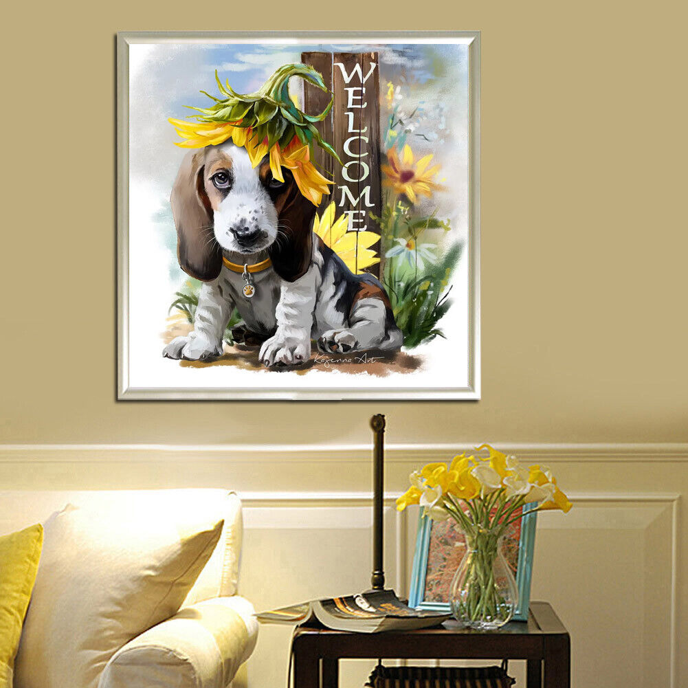 Cute Dog 5D Diamond Painting DIY Embroidery Cross Stitch Home Decor Gifts
