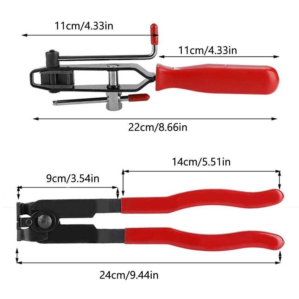 Hose Clips Crimps and Flattens Clamps CV Joint Ear Clamp Banding Tool Set