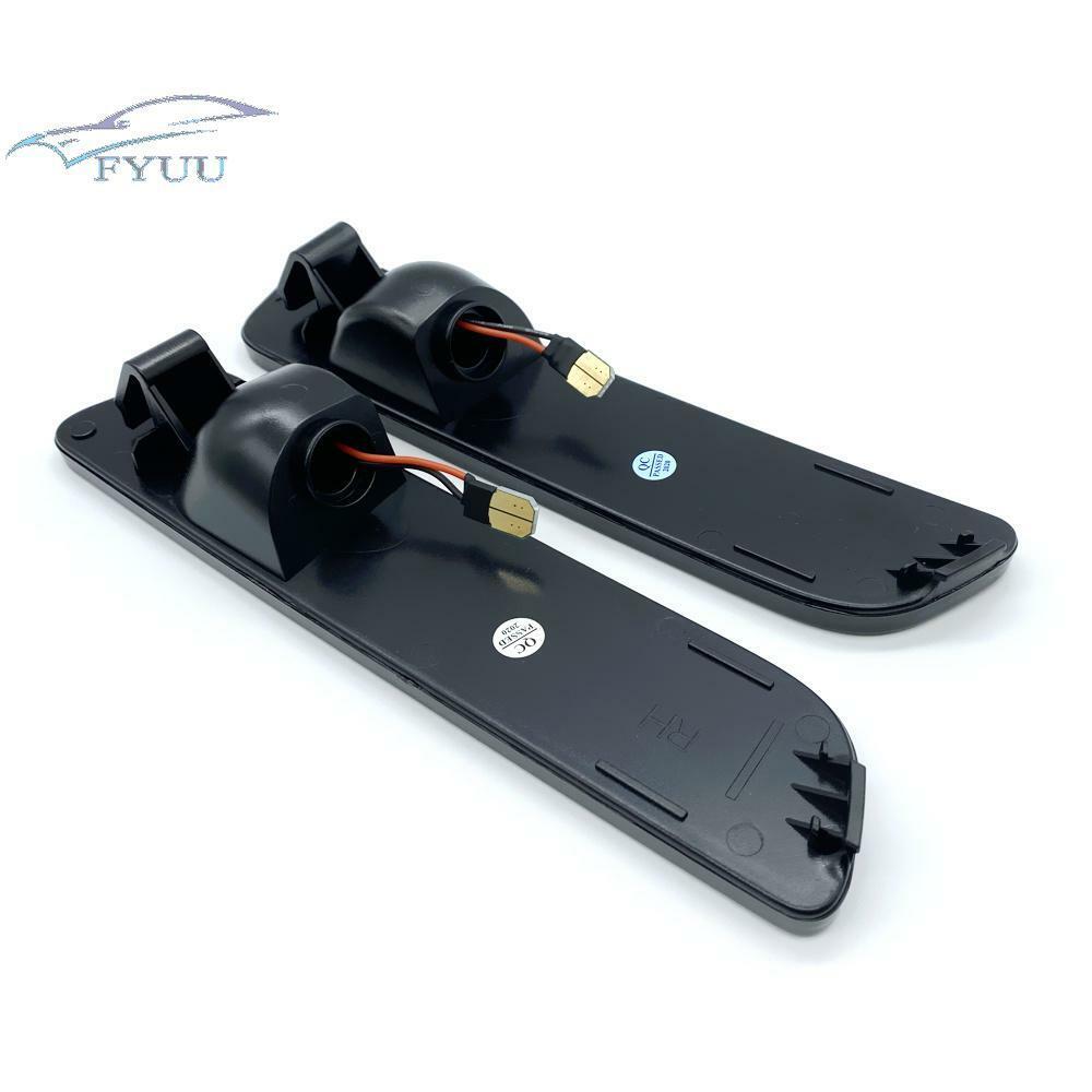 2 Pcs Smoked Lens Red LED Rear Bumper Side Marker Light For 2005-09 Ford Mustang