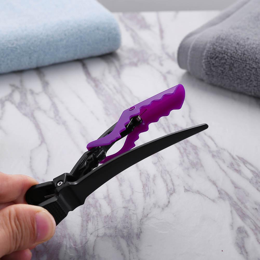 10pcs Durable Hairpins Duckbill Positioning Hairpin DIY Salon Tool (Purple)