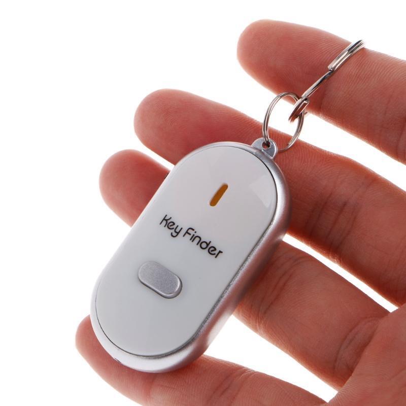 LED Anti-Lost Finder Keychain Whistle Sound Control Key Locator Outdoor Sports