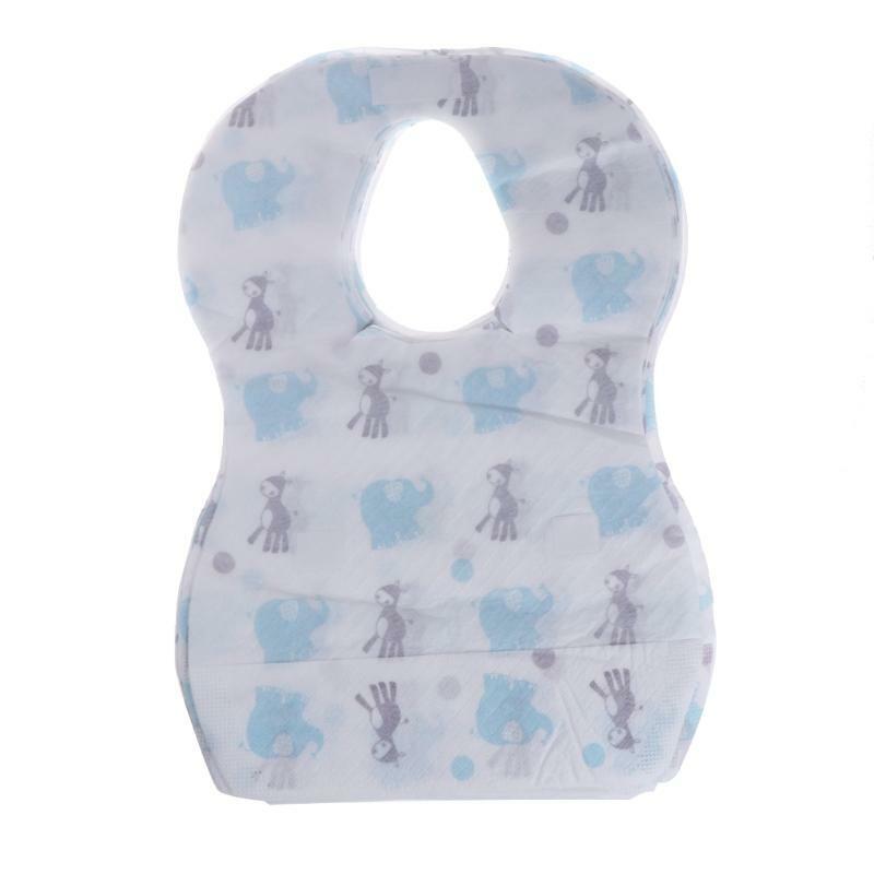 20pcs Sterile Disposable Bibs Children Baby waterproof Eat Bibs With Pocket