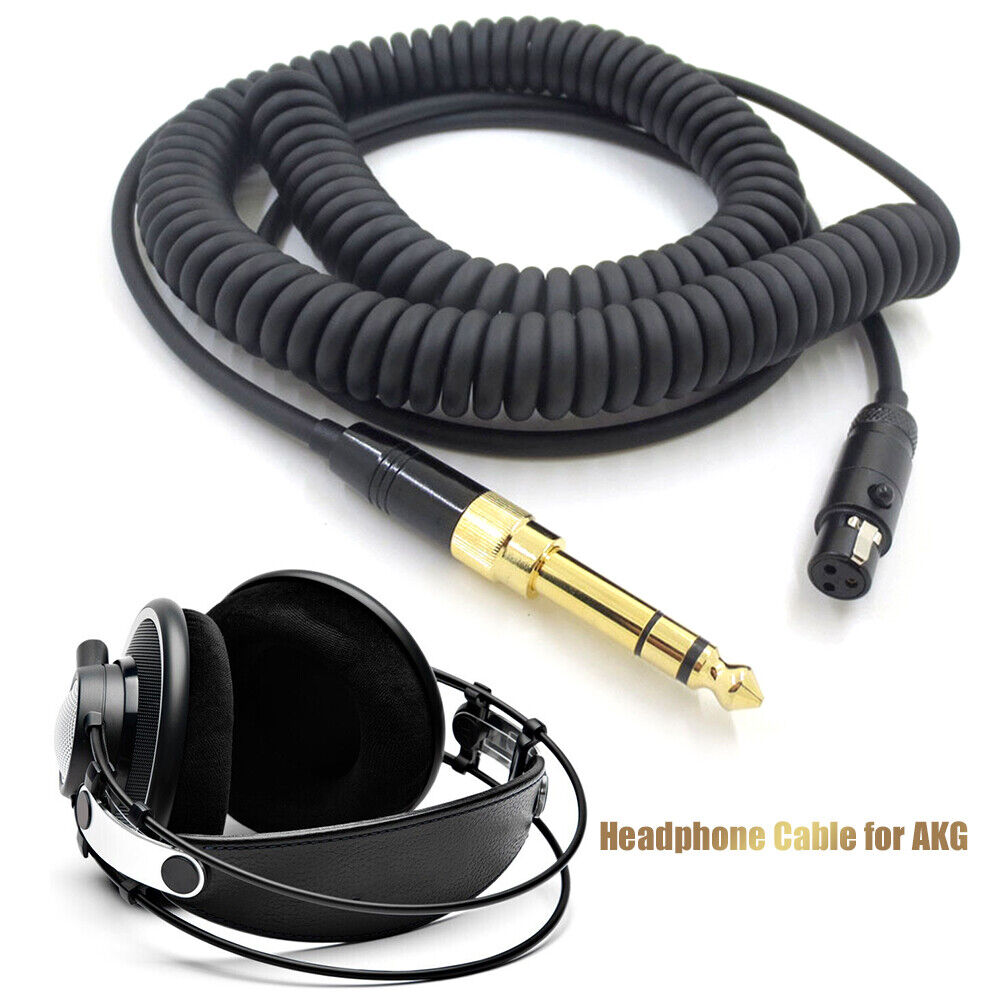 3.5mm Male to Mini Spring Headset Cable for AKG K240 K271 K141 K702 K712