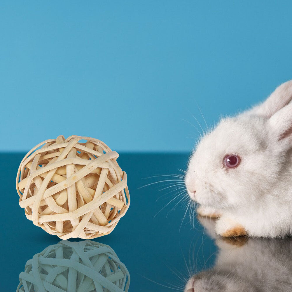 4pcs Hamster Rabbit Chewing Grass Ball Small Pet Teeth Clean Molar Ball Set