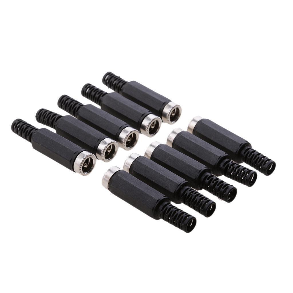 10pcs Female Barrel Plug Socket Solder   Terminals Connector 2.1x5.5mm