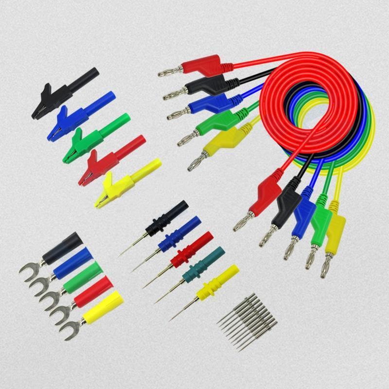 5 Colors Banana to Banana Plug Test Lead Set 4mm Stackable Banana Plug Wire Test