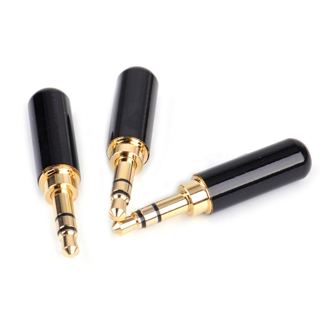 3 Set 3.5mm 3 Pole Stereo Male Repair Headphone Jack Plug Audio Soldering Li