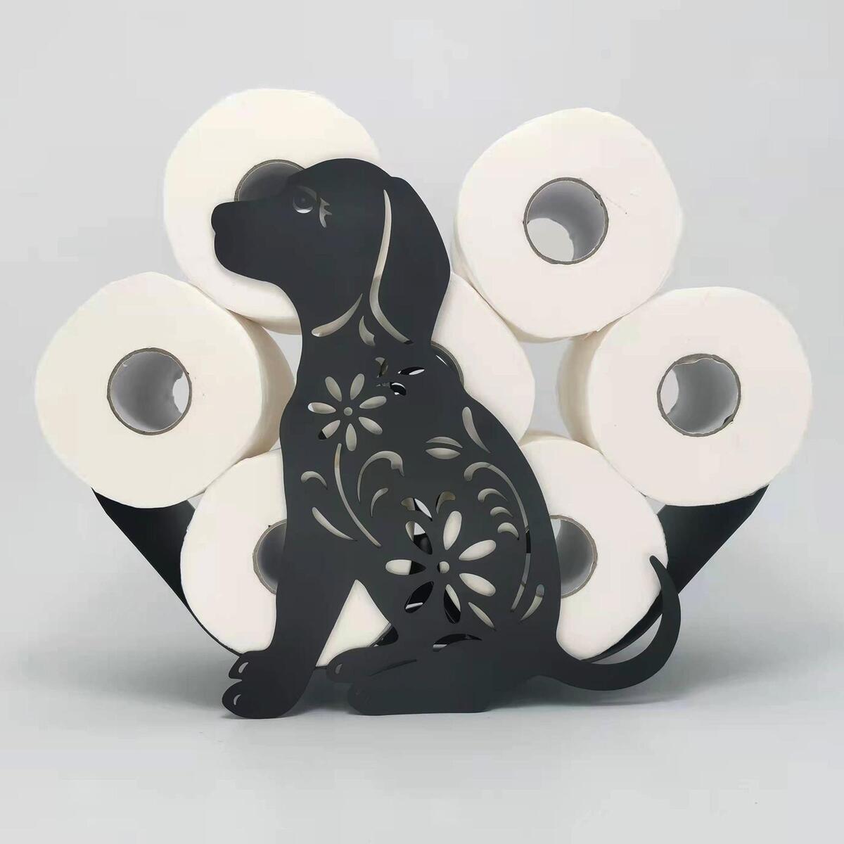 Set of 2 Toilet Paper Holder Iron Tissue Stand for Hotel Office Bathroom
