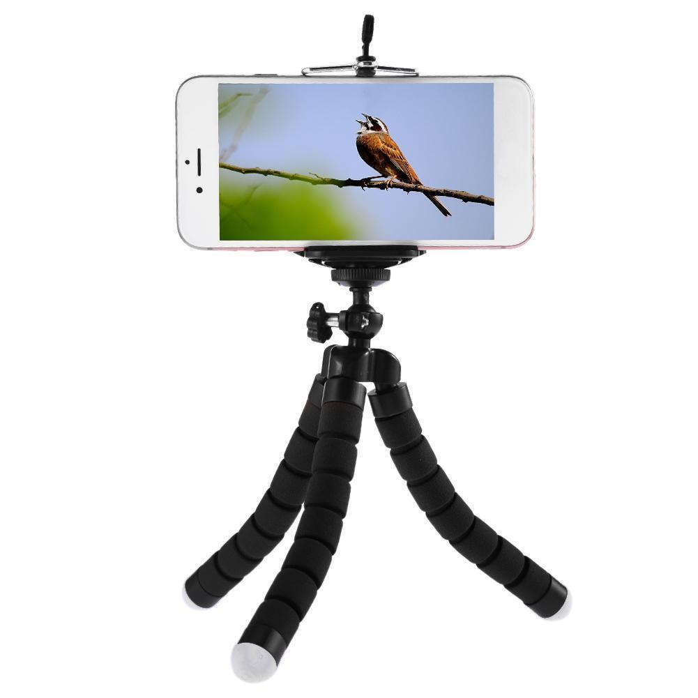 Mini Flexible Sponge Octopus Tripod Portable Phone Camera Holder Bracket(B)