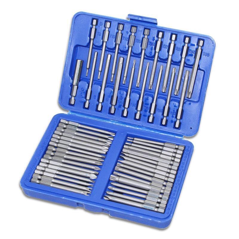 Extra Long Torx Screwdriver Set High Toughness Screwdriver Bit Kit with Box