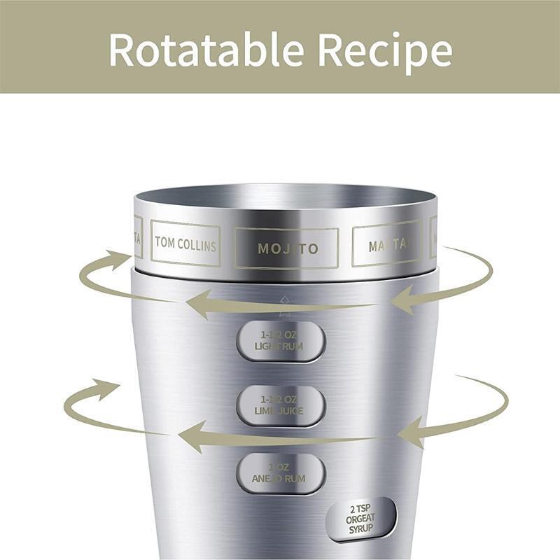 Stainless Steel Martini Shakers Drink Shakers for Home Bar Essential Bar Gadgets