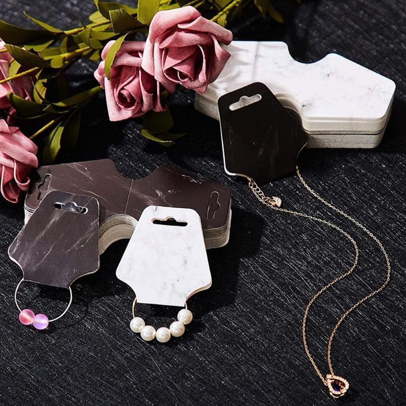 800 Pieces Marble Earring Necklace Card for Earring Display Showcases Thick