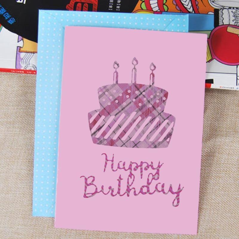 Happy Birthday Cake Metal Cutting Dies Stencil DIY Scrapbooking Album Paper Card