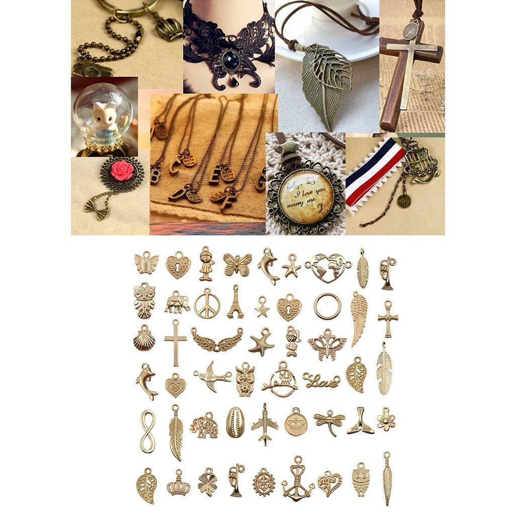 50pcs Necklace Pendant  Bracelet Jewelry Making Charms Crafts