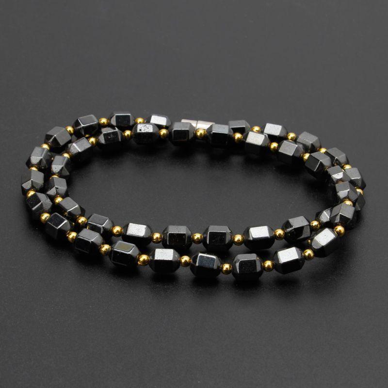 Black Hematite Necklace Magnetic Therapy Necklace Jewelry Gift for Mother's Day