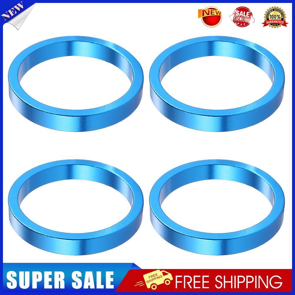 4x Bicycle Front Fork Washer MTB Bike Headset Spacers Gasket Ring (Blue)