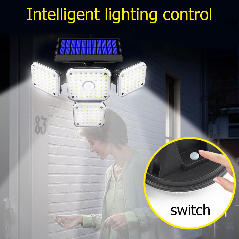 144 LED Solar Light Outdoor 3 Modes Light Moving Sensor Garden Wall Lamp