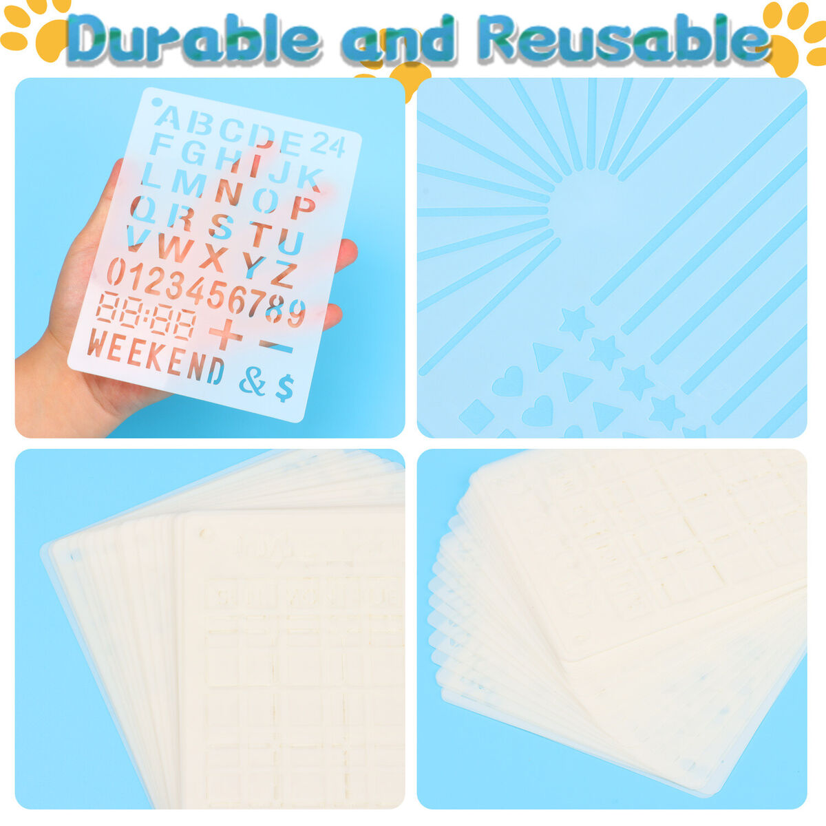 DIY Journal Stencil Set Doodle Template Journal Stencils Journaling Supplies