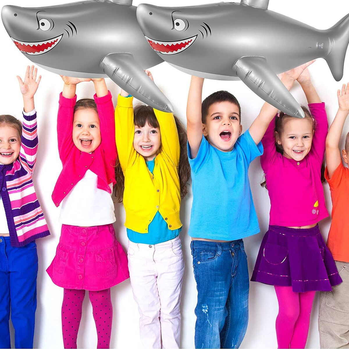 Inflatable Shark Floats Bath Seat Float Swim Trainer Kids Swimming Ring
