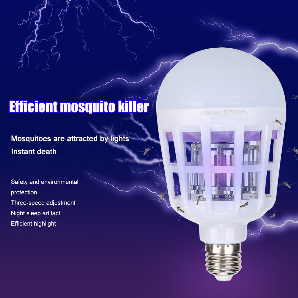 220V 15W Anti-Mosquito Bulb Dual-Use Home Insect Bug Mosquito Killer Lamp