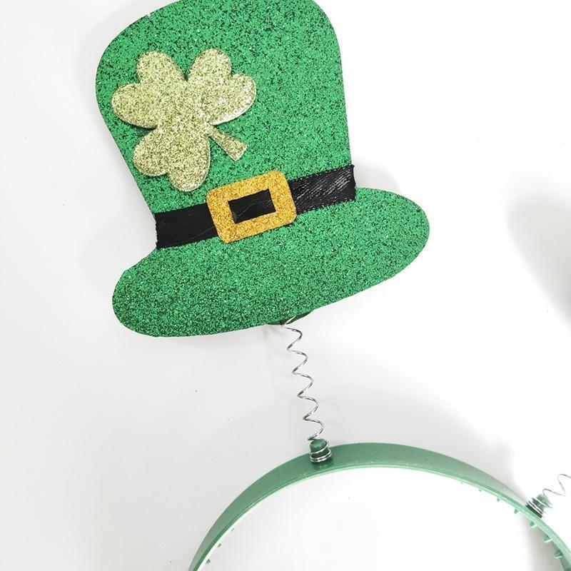 Saint Patrick's Day Costume Accessory Set Include Shamrock Glasses Headbands