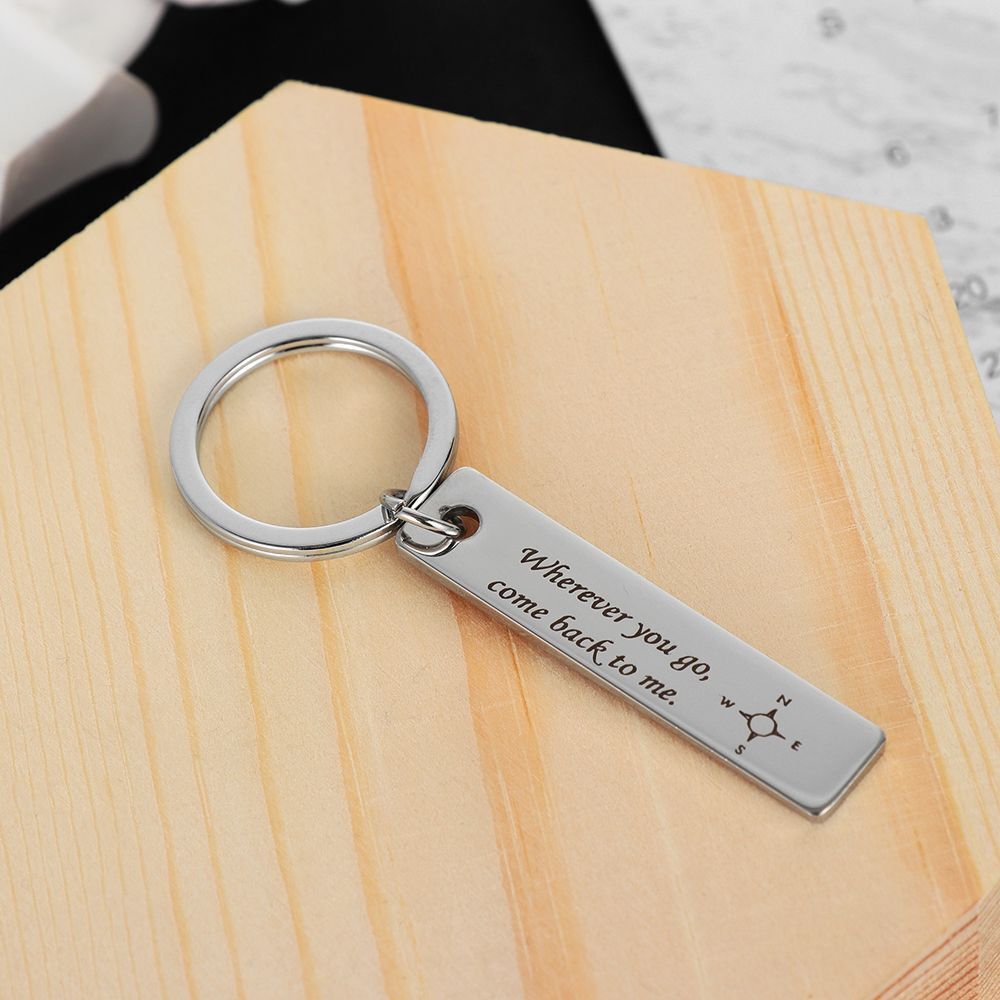 Accessories Bag Pendant Key Chains Letter Keyring Wherever You Go Come Back