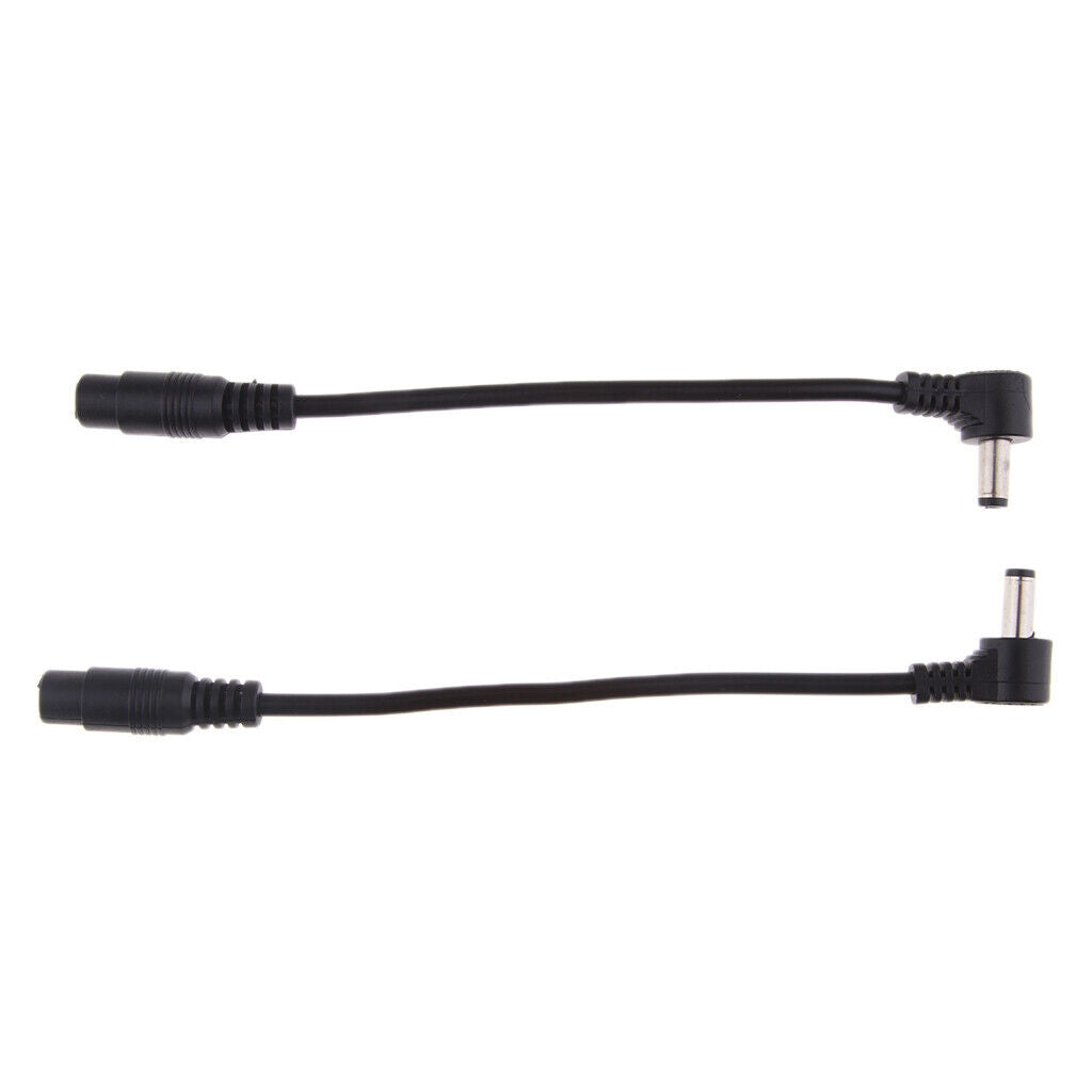 2pcs DC  5.5x2.1mm Fe to 5.5x2.5mm  Adapter Cable Right Angle