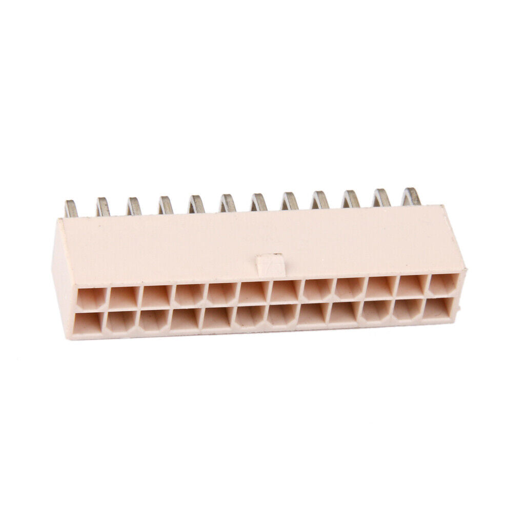 1Pc 24Pin 24 Pin  Supply PCB Solder ATX L Angled Plug Connector