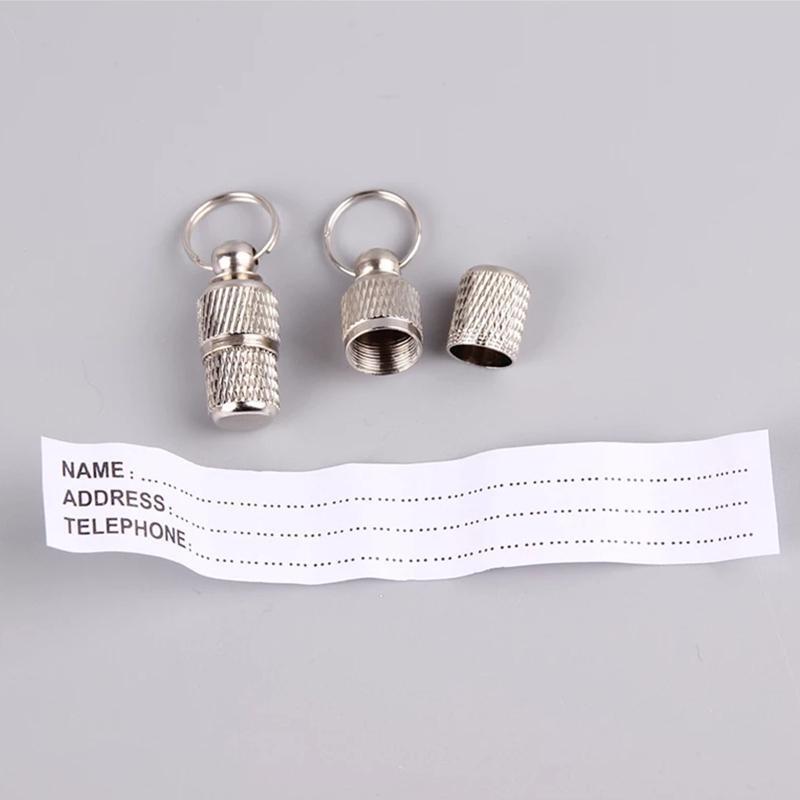 Dog Tag Key Chain Pet Tag for Dog Pet DIY Craft Supplies Capsule Collar Pendant