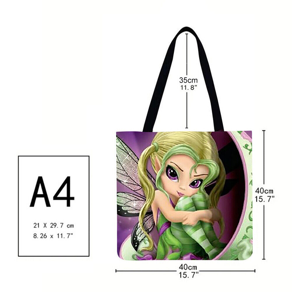 Cartoon Printed Shoulder Shopping Bag Casual Large Tote Handbag (40*40cm)