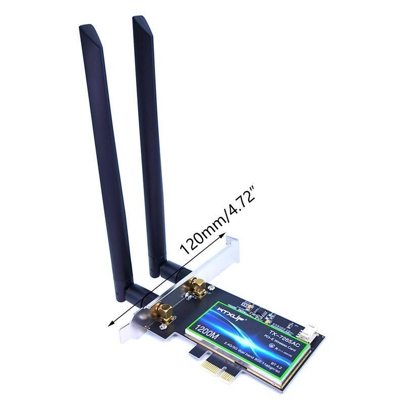Desktop 7265AC 802.11AC Dual Band 867Mbps PCIe Wifi Card Intel 7265NGW BT 4.2
