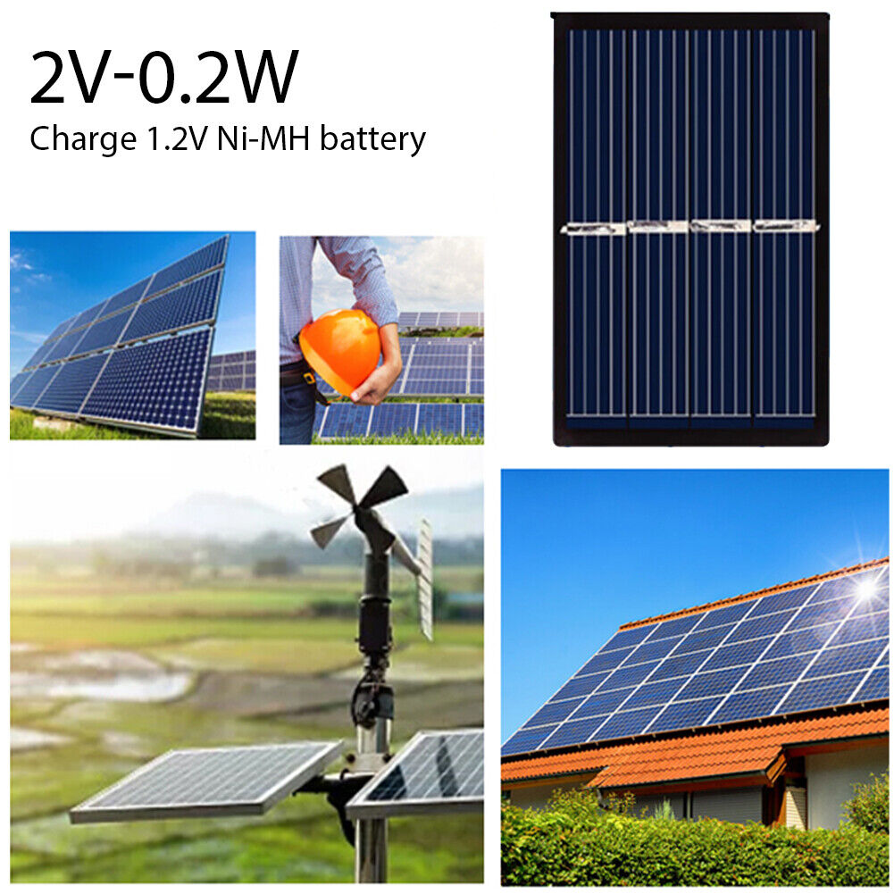 2V 0.26W Solar Power Charge Module 1.2V Ni-MH Battery Photovoltaic Panel