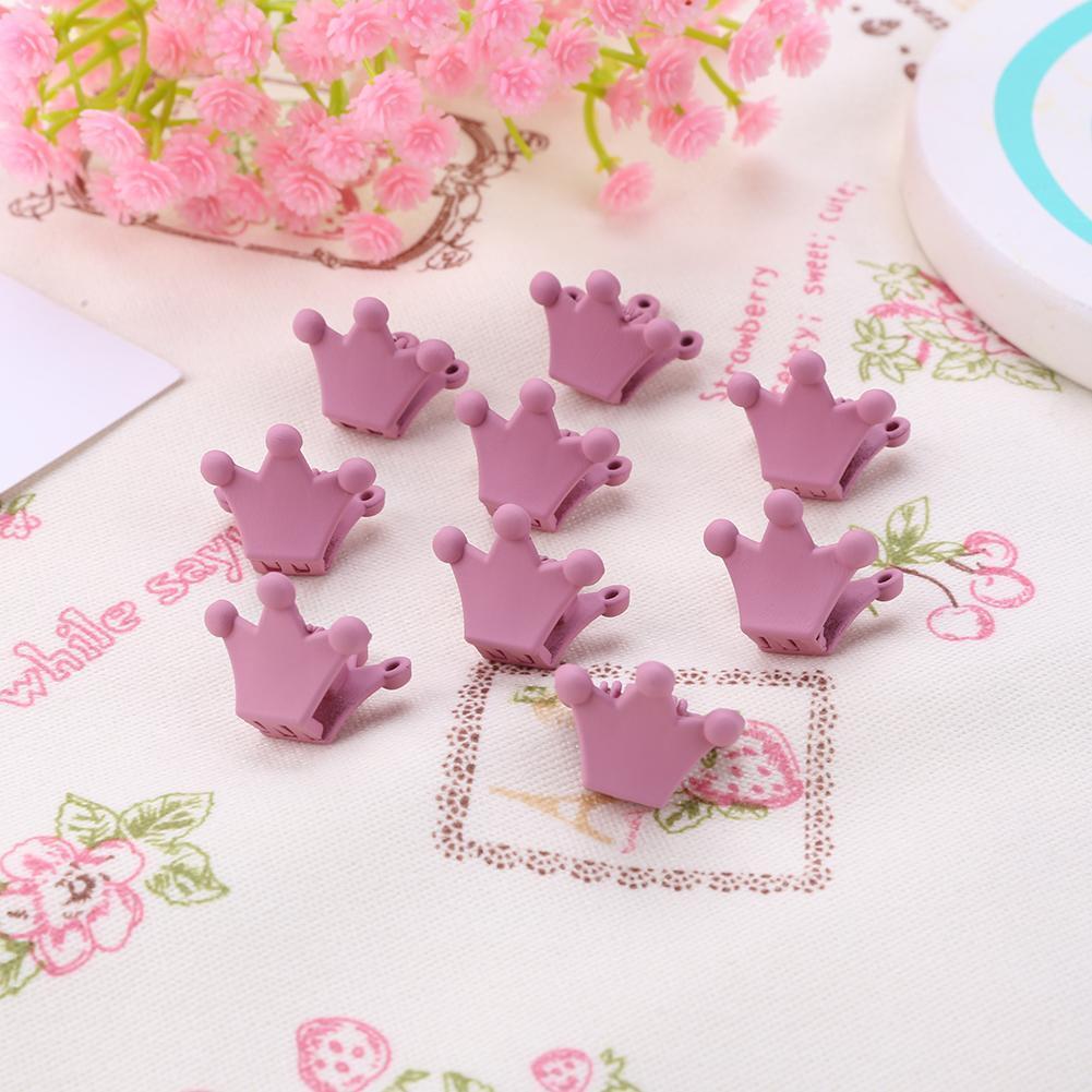 10pcs Crown Hair Clips Children Girls Claw Barrettes Mini Jaw Hairpin (09)