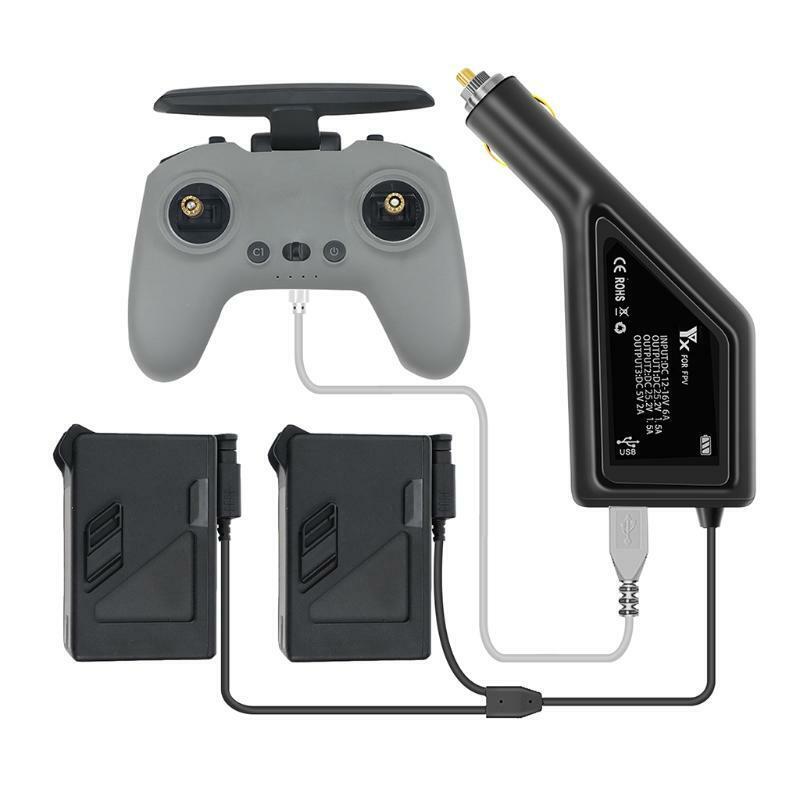 3In1 Battery Car Charger Fast Charge Adapter for D-JI FPV Combo Drone Battery