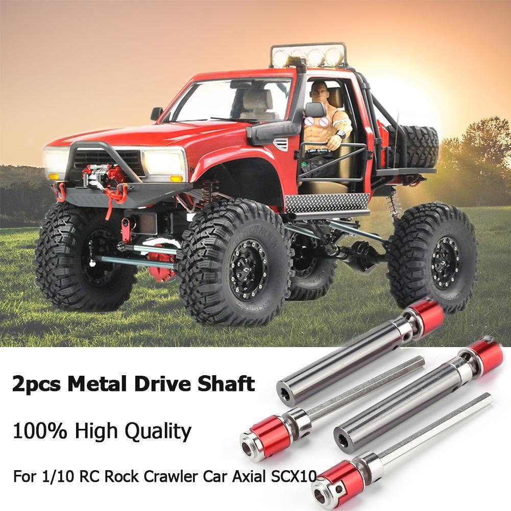 2pcs Metal Drive Shaft Drive Axle for 1/10 RC Rock Crawler Car Axial SCX10