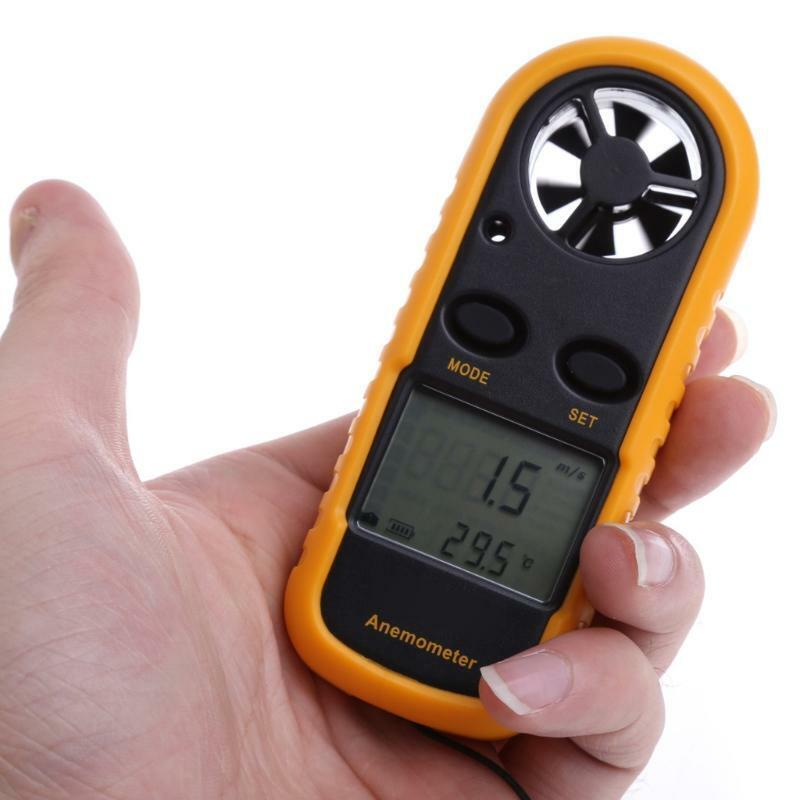 GM816 Mini Digital Anemometer Wind Speed Temperature Tester w/LCD Backlight