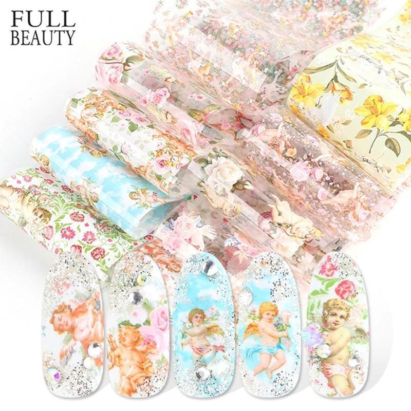 Angel Paper Colorful Nail Transfer Foils for Women Girls Fingernails Toenails