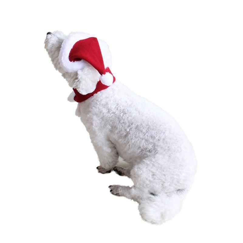 Pet Cap Hat Scarf Christmas Headwear Costume Dog Puppy Cat Supply