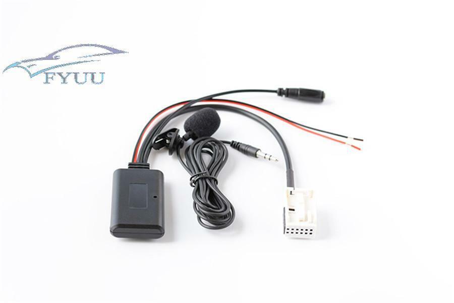 Car AUX Audio BT Adapter for Peugeot RD4 w/Microphone 12pin Connector Wireless