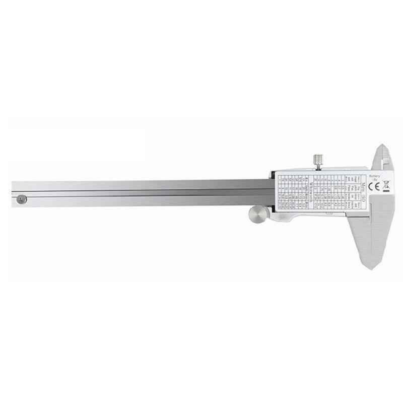 150mm Digital Vernier Caliper Stainless Steel LCD mm/in/F Electronimic Gauge