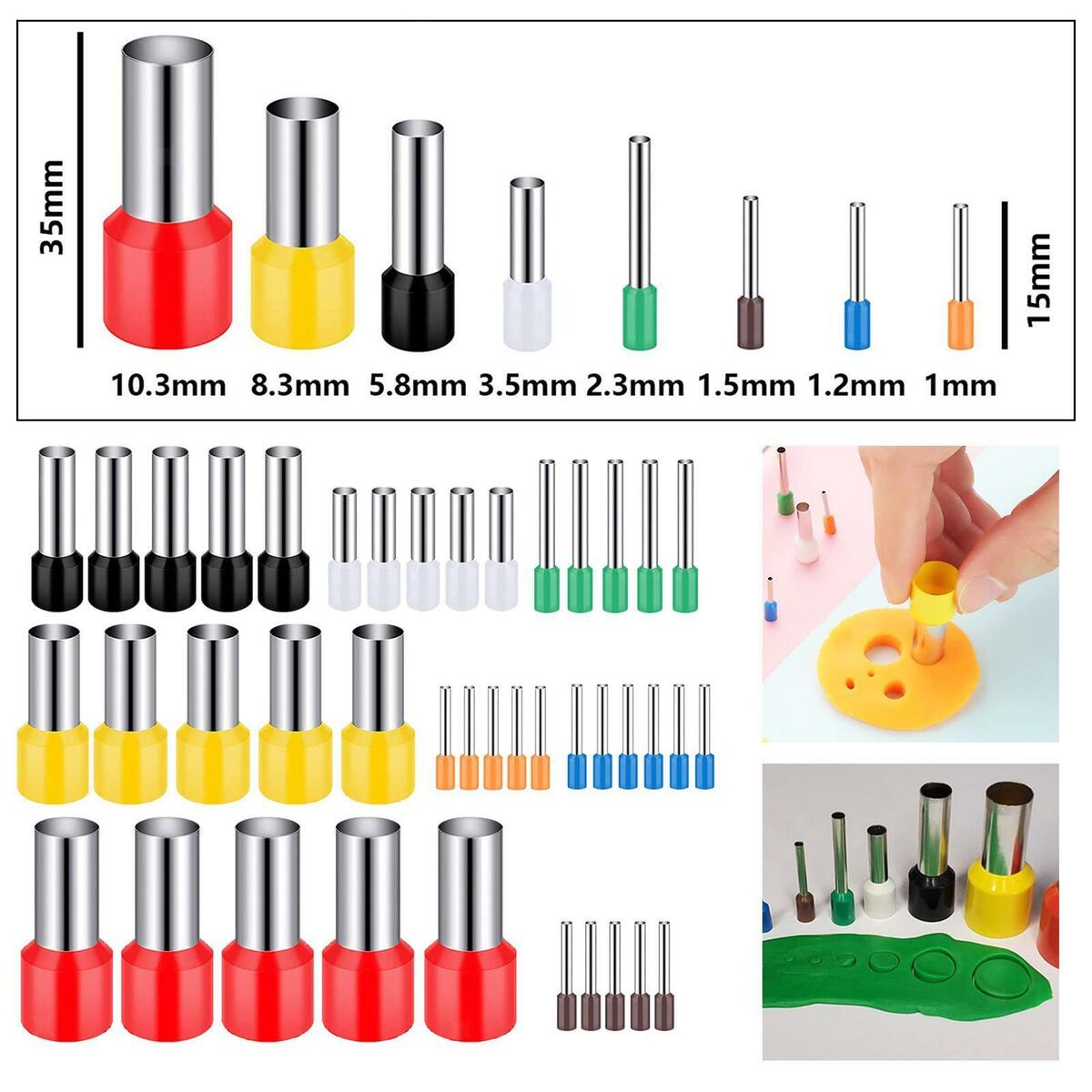 40x Polymer Clay Cutters Circular Cutting Mold for Paper Flowers Candles